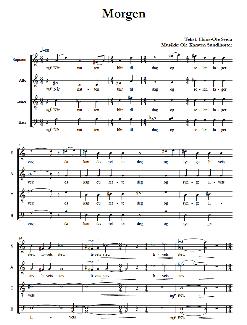 Morgen (SATB)