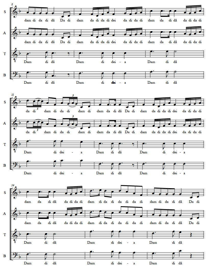 Bryllupsmarsj/Brudemarsj/Bruremarsj (Kor SATB)