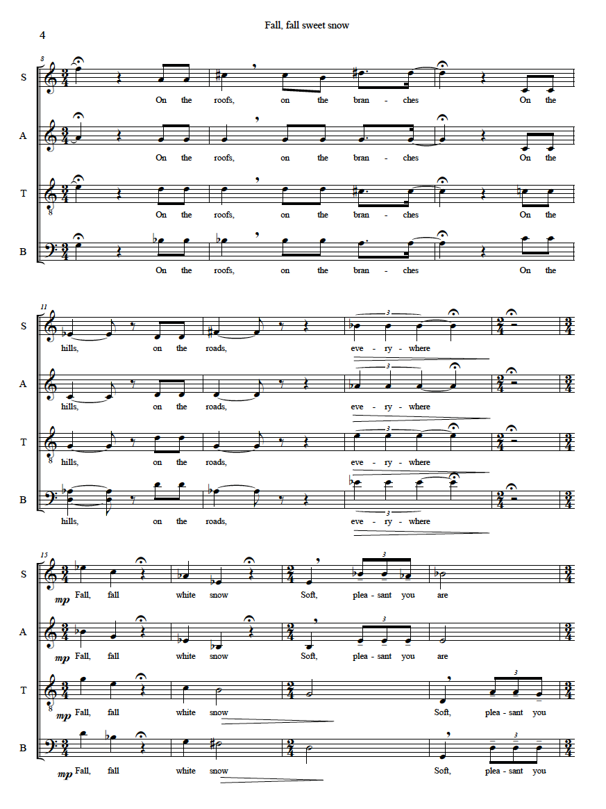 Fall, fall, sweet snow