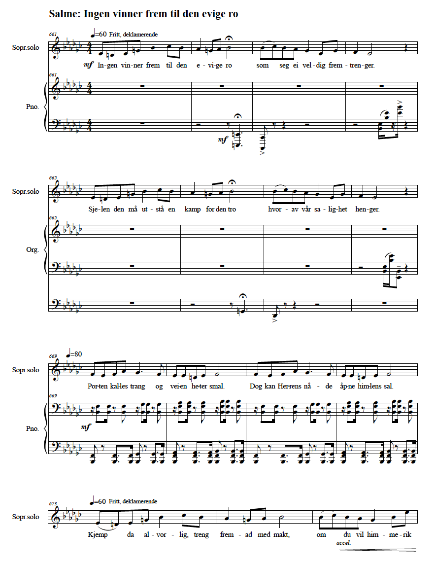 Oändligt är vårt stora äventyr (Partitur)