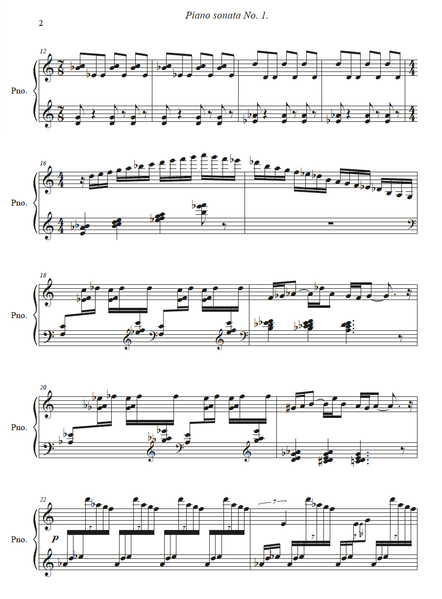 Klaversonate Nr. 1.