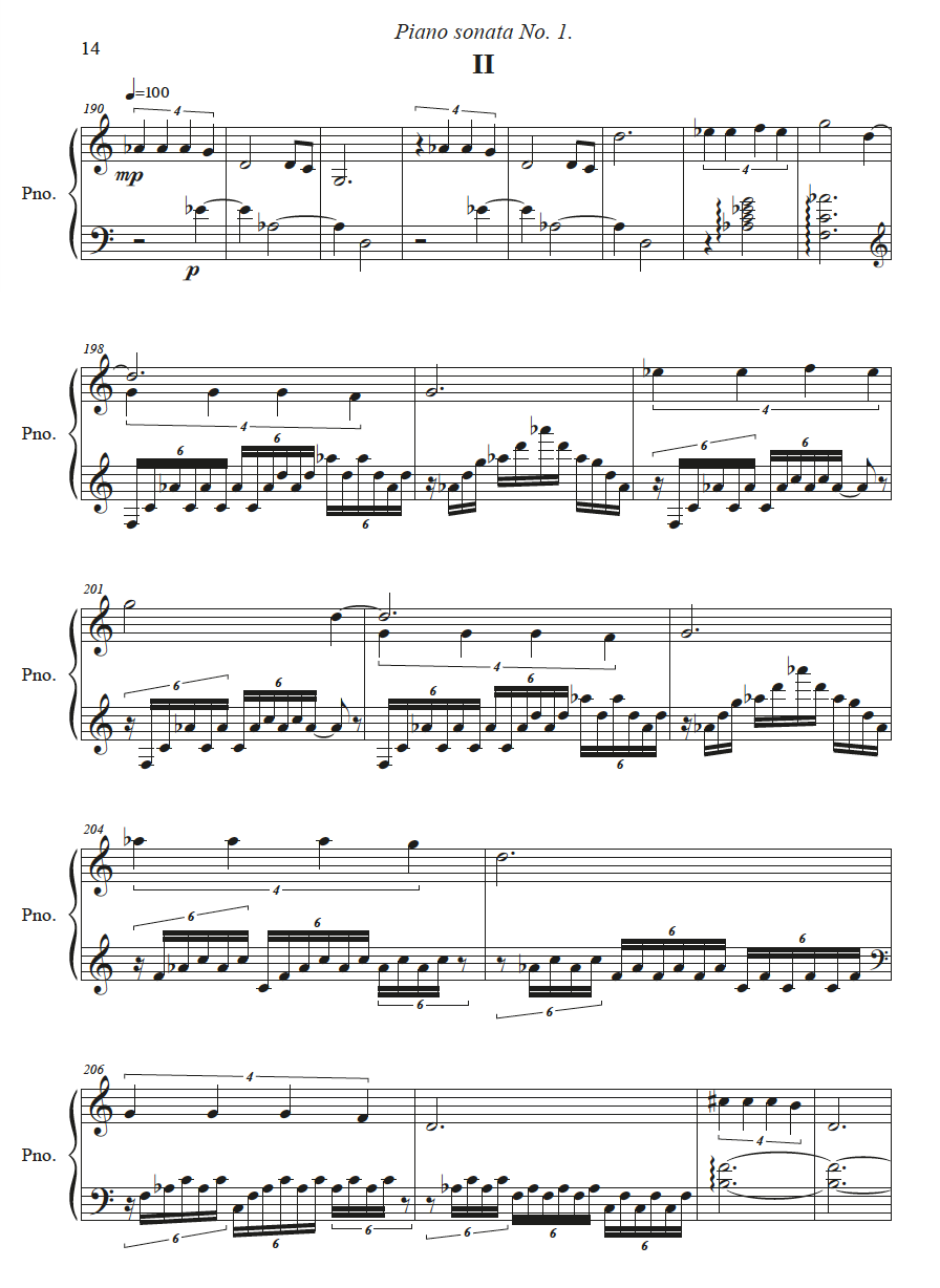 Klaversonate Nr. 1.