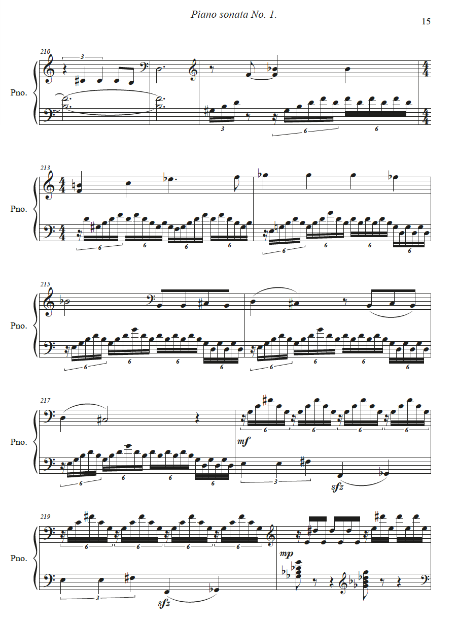 Klaversonate Nr. 1.