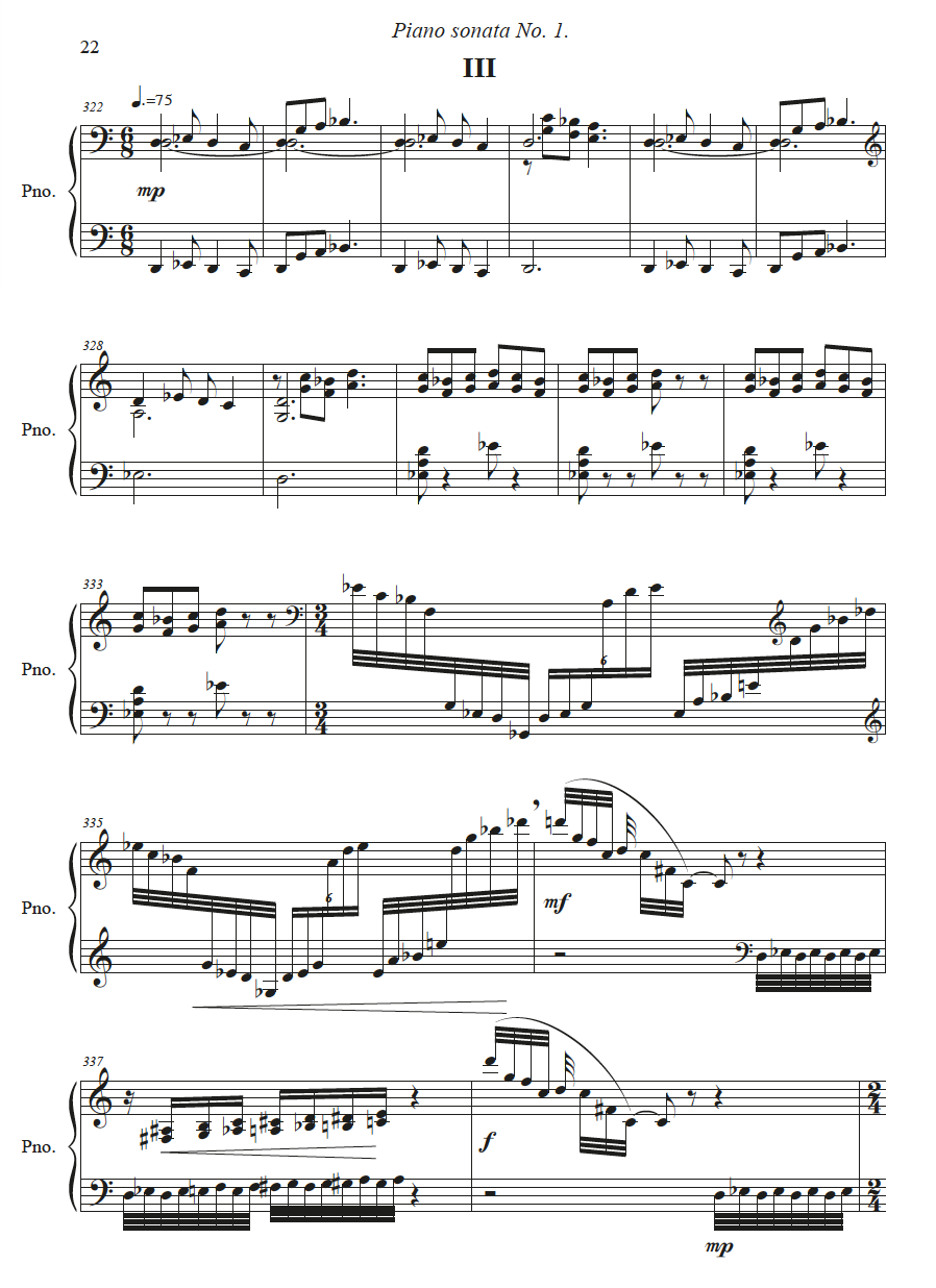 Klaversonate Nr. 1.