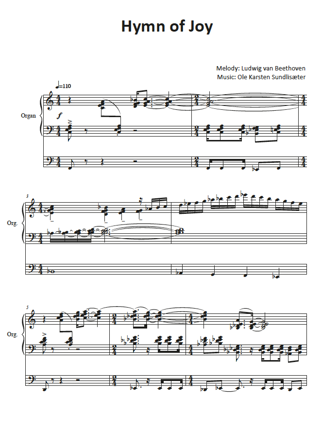 Ærens konge / Hymn of Joy