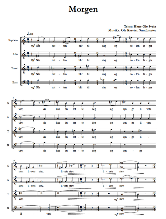 Morgen (SATB)
