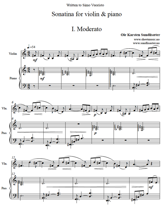 Sonatina for fiolin og cello
