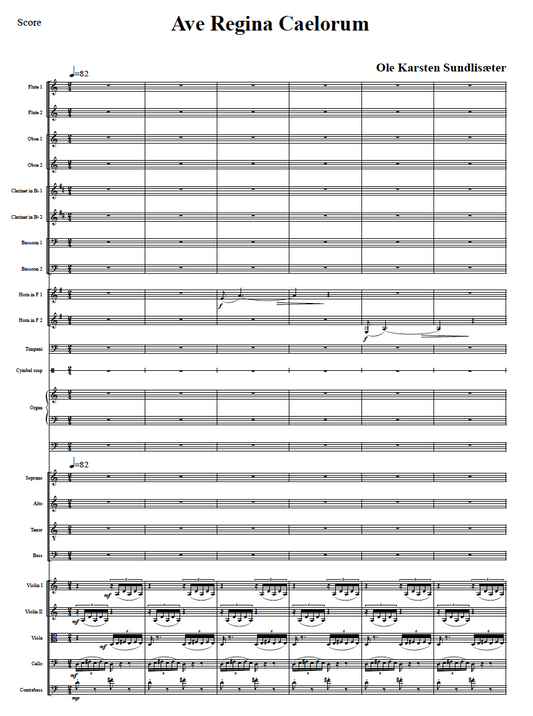 Ave Regina Caelorum (med orkester)