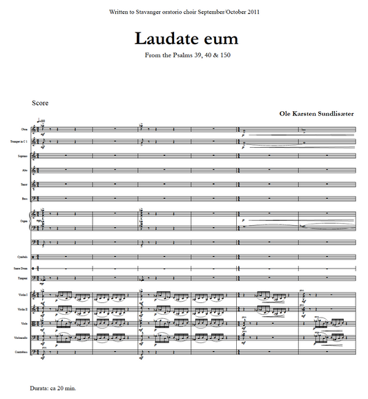 Laudate eum (med orkester)