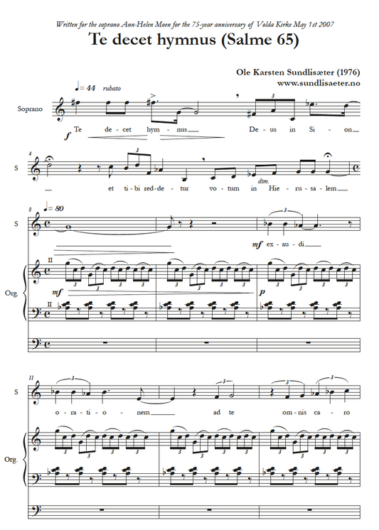 Te decet hymnus