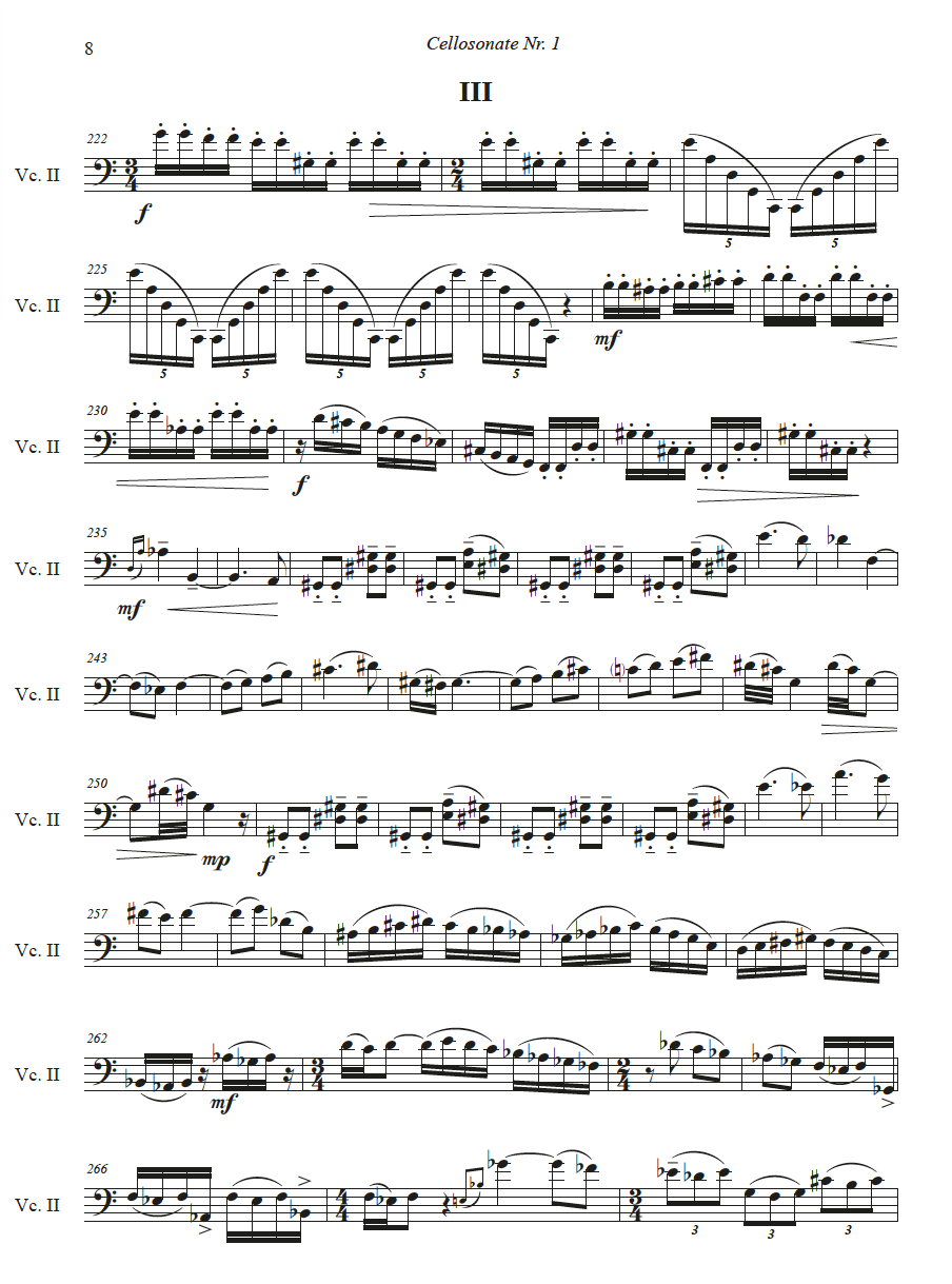 Cellosonate Nr. 1.